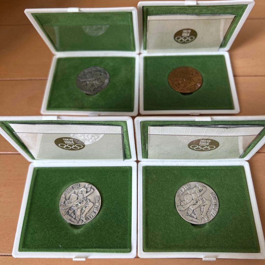 1964年東京オリンピック 記念メダル4個(銀3個、銅1個)