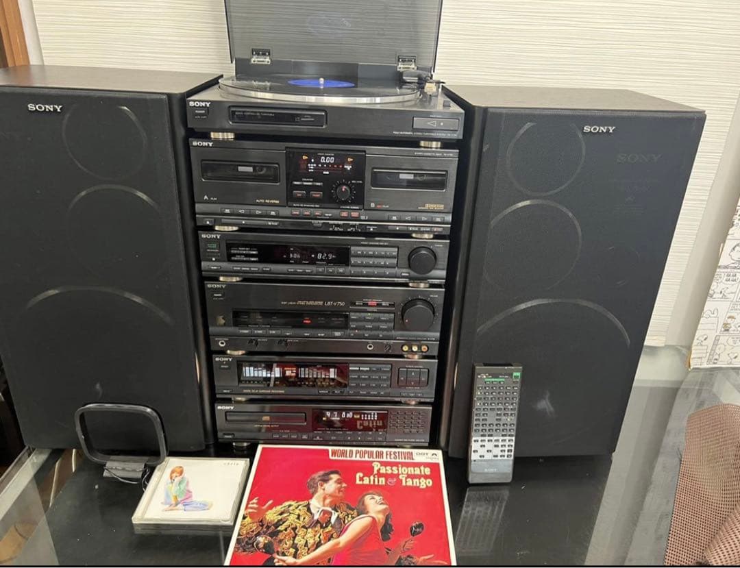 内蔵ブルーツゥース変更可能SONYリバティLBT-V750中古動作品レコード付き