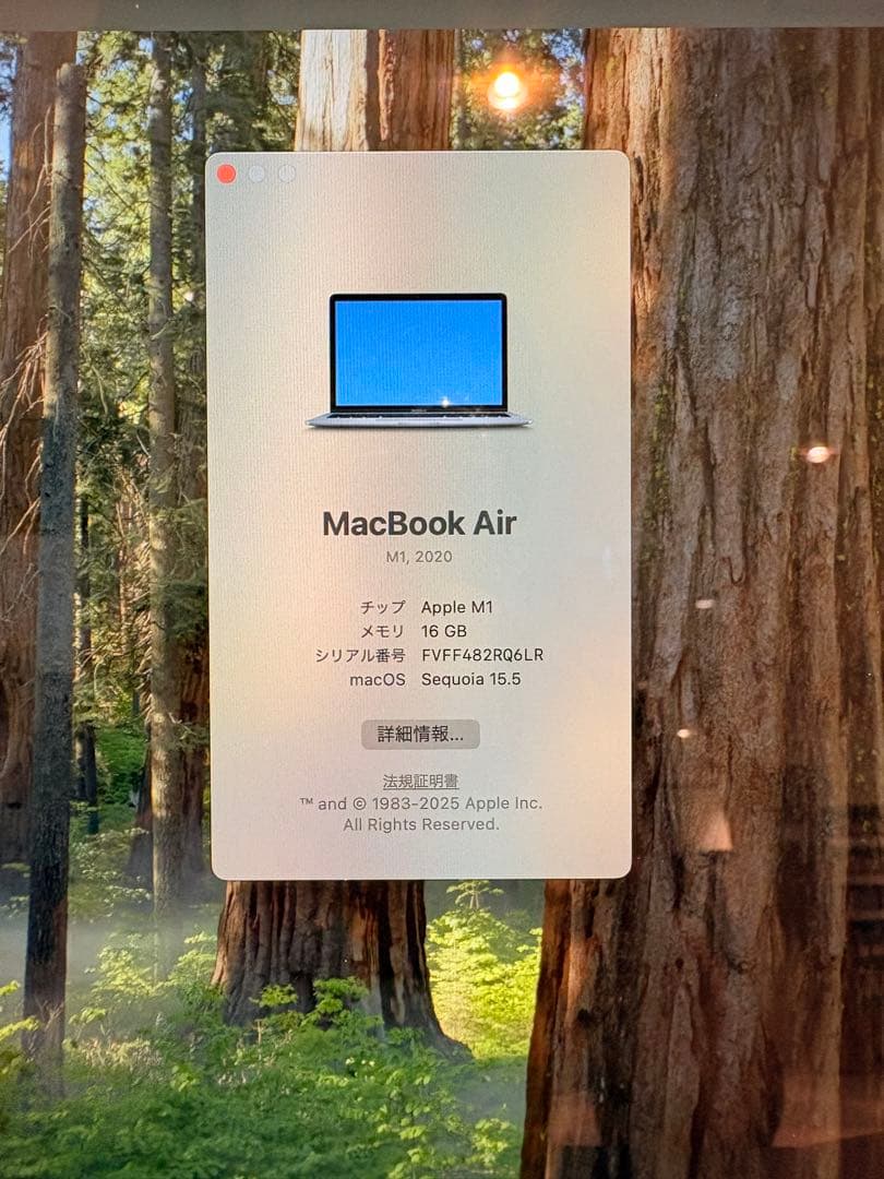 MacBook Air （M1 2020）メモリ16GB SSD 1TB