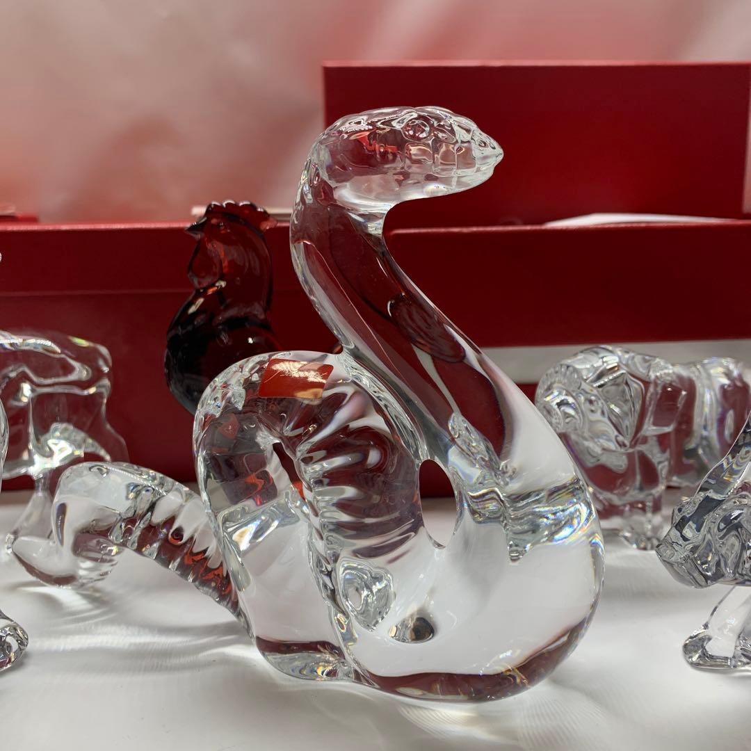 超美品　バカラ　十二支セット　クリスタルガラス 　干支の置物　12点セット箱あり