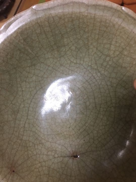 明代 龍泉窯大皿 青瓷 中国 古美術