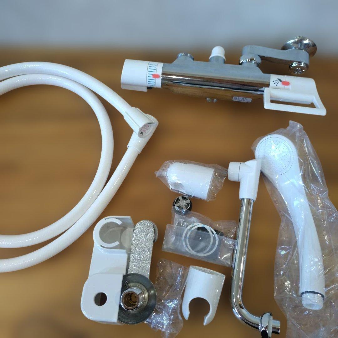 【未使用】サーモ　シャワー　混合栓　ホワイトシャワーヘッドセット