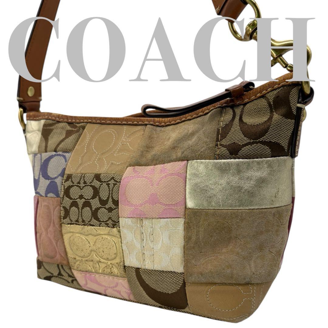 バッグ Coach Patchwork Signature shoulderbag870