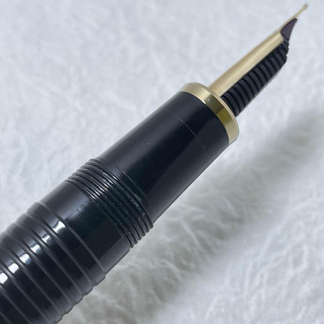 希少 長刀研ぎ セーラー万年筆 プロフィット ジャバラ 黒 長原宣義研ぎ