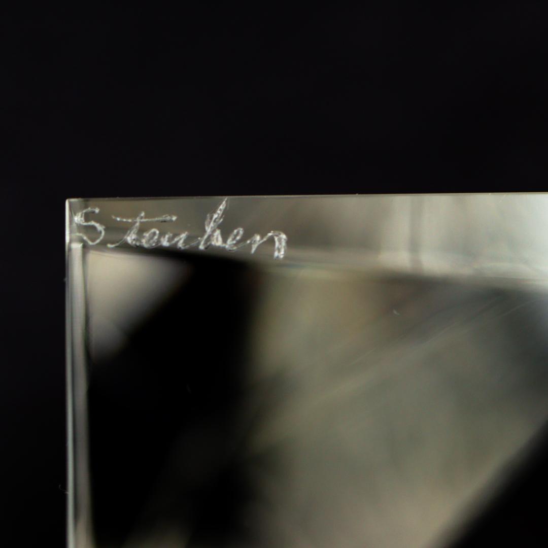 Steuben Galss サンキューブ ペーパーウエイト 置物 箱付