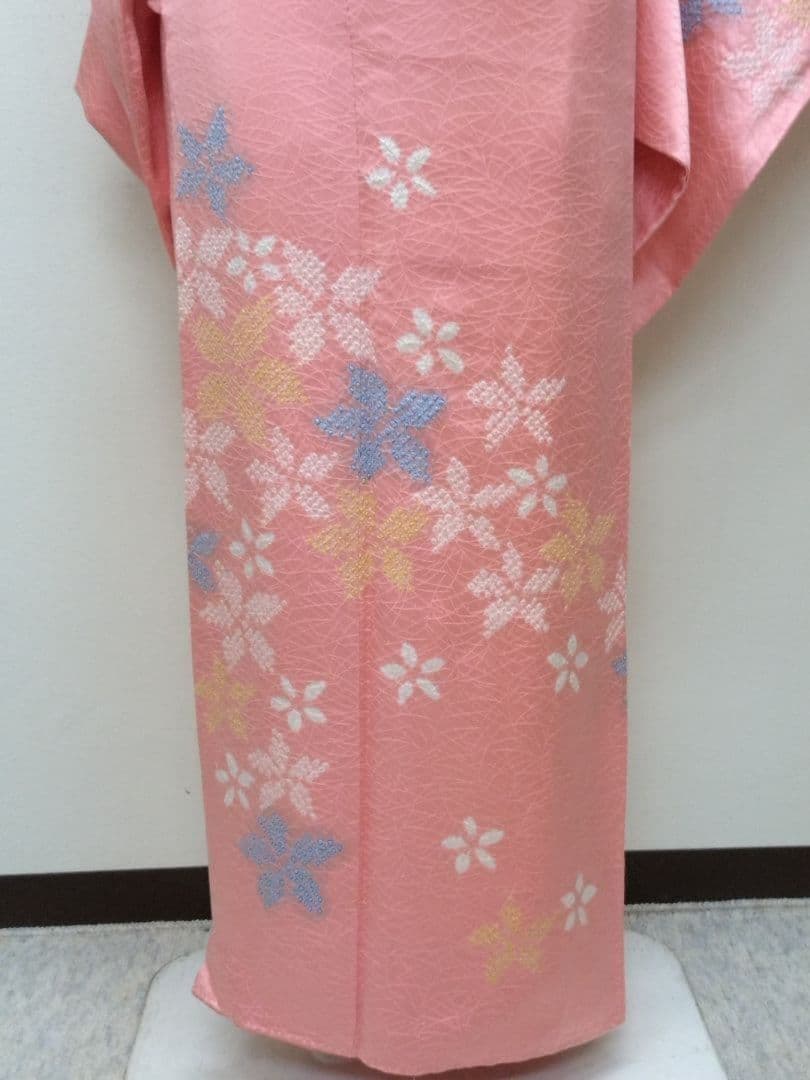 979　半額セール　正絹　三越お誂え　一つ紋　ピンク系　訪問着　4点フルセット