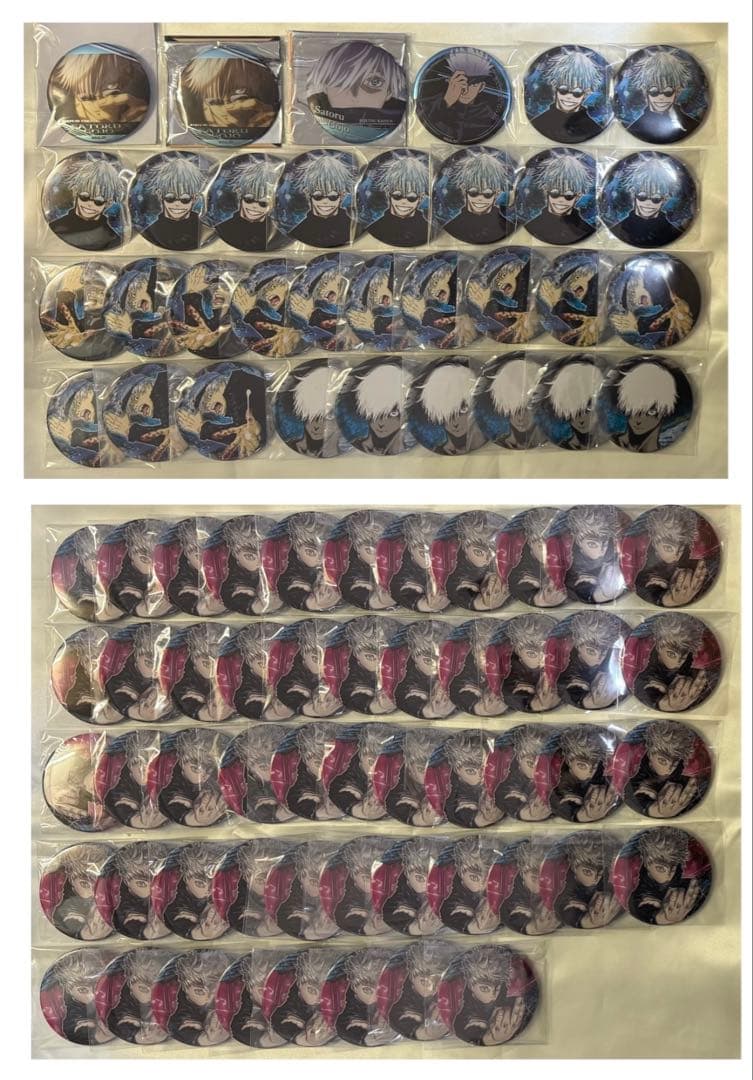 呪術廻戦　五条悟　箔押しトランプ　生ブロマイド　コレクション缶バッジ　名場面