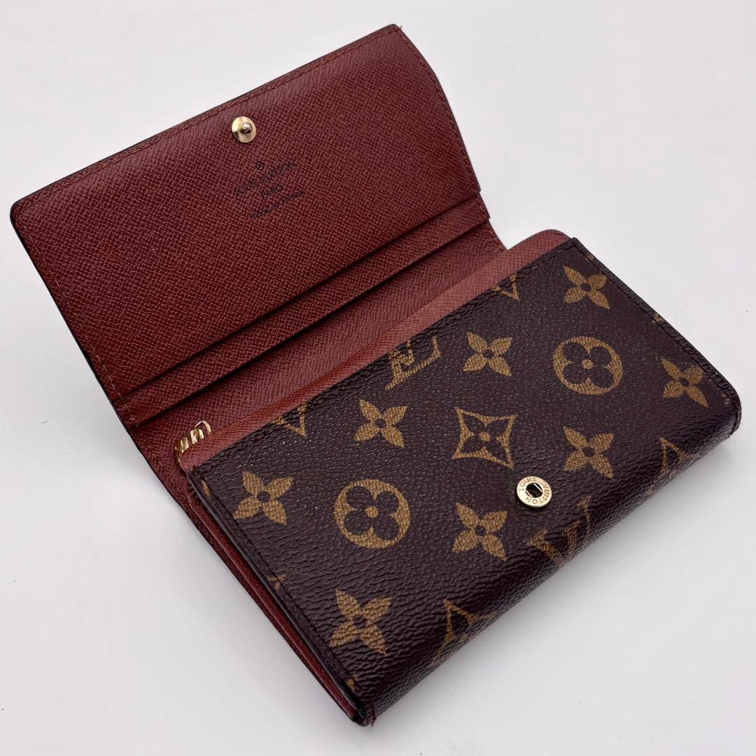ルイヴィトン モノグラム ポルトモネ・ビエ トレゾール 二つ折り財布　コンパクト