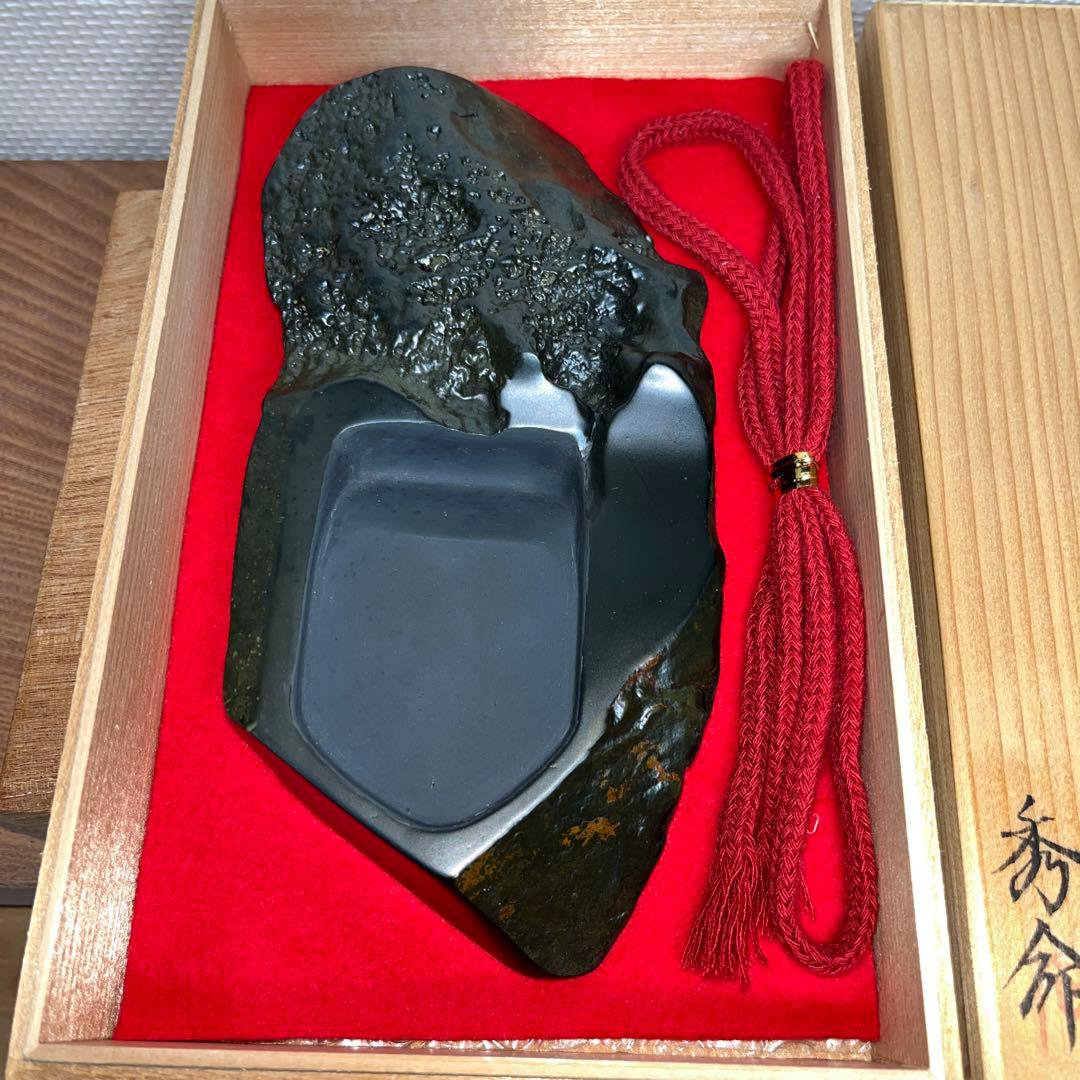 ⭕️屋久島硯　秀命堂　秀命　新品美品　プラス　色紙立て　銹水石