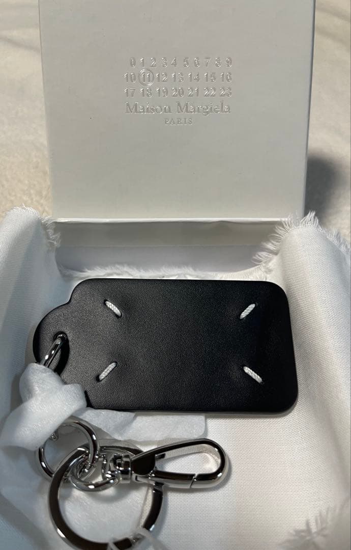 【新品未使用】Maison Margiela ブラックレザーキーケース