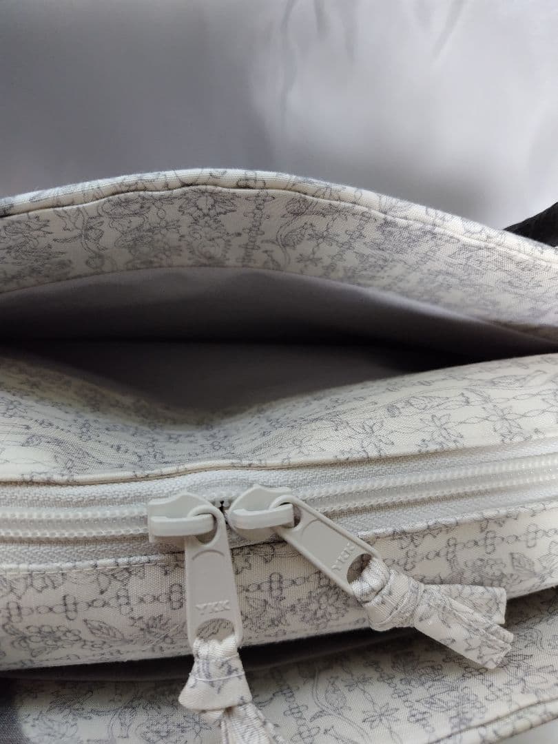 紬帯地　よろけ縞　利休バッグ　和装バッグ