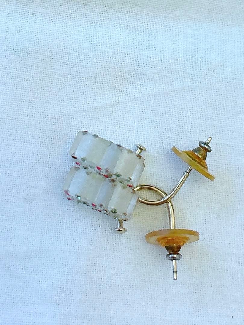 CHANEL シャネル　ピアス　カラフルラインストーン　クリア　ココマーク