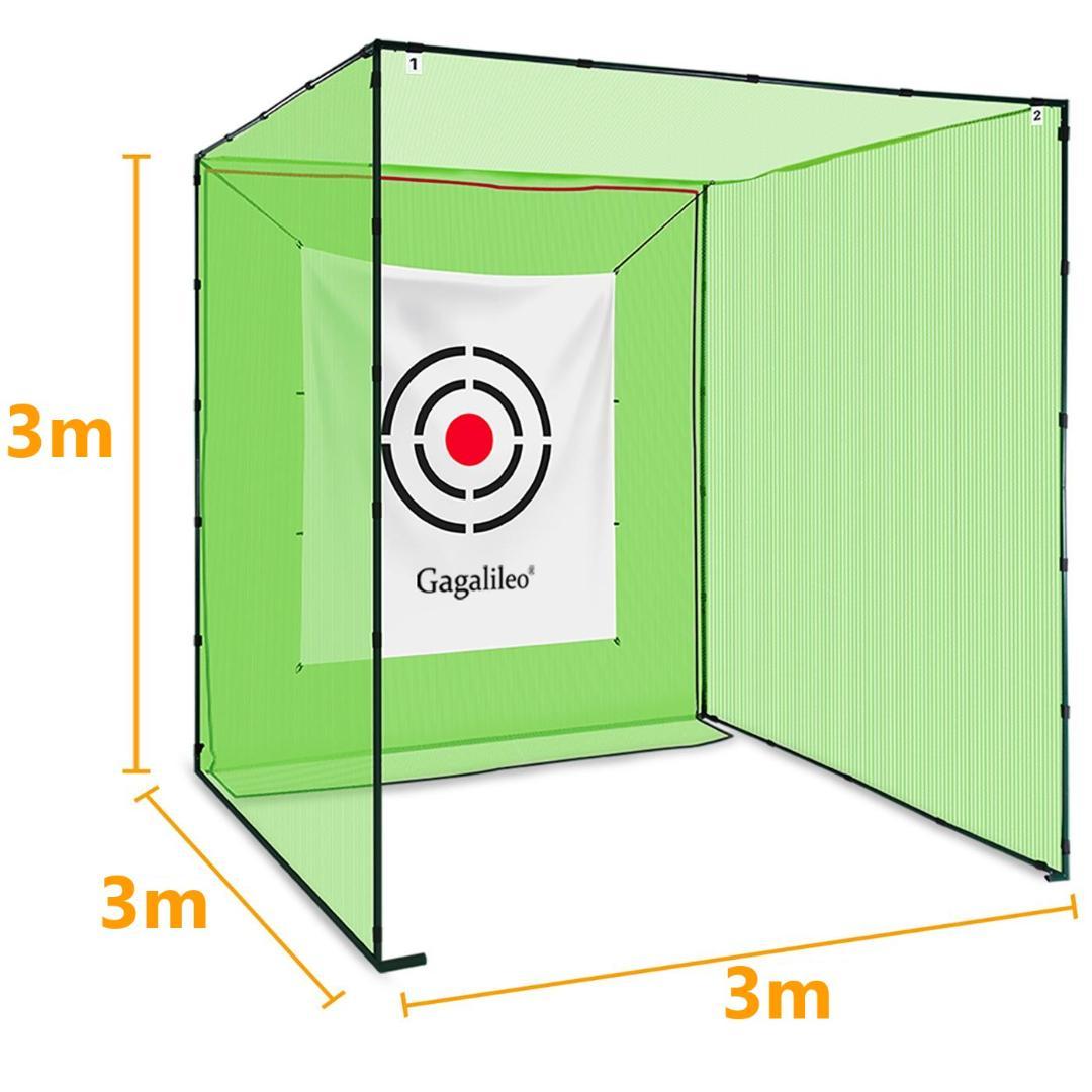 ゴルフネット　練習用　ゴルフ練習用ネット　大型　室外用　3x3x3m