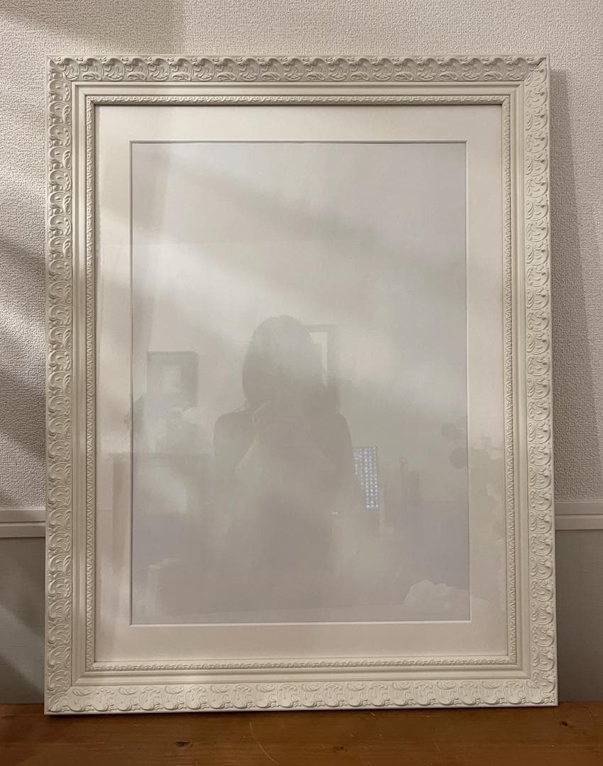 大型 白装飾フレーム額縁 長方形