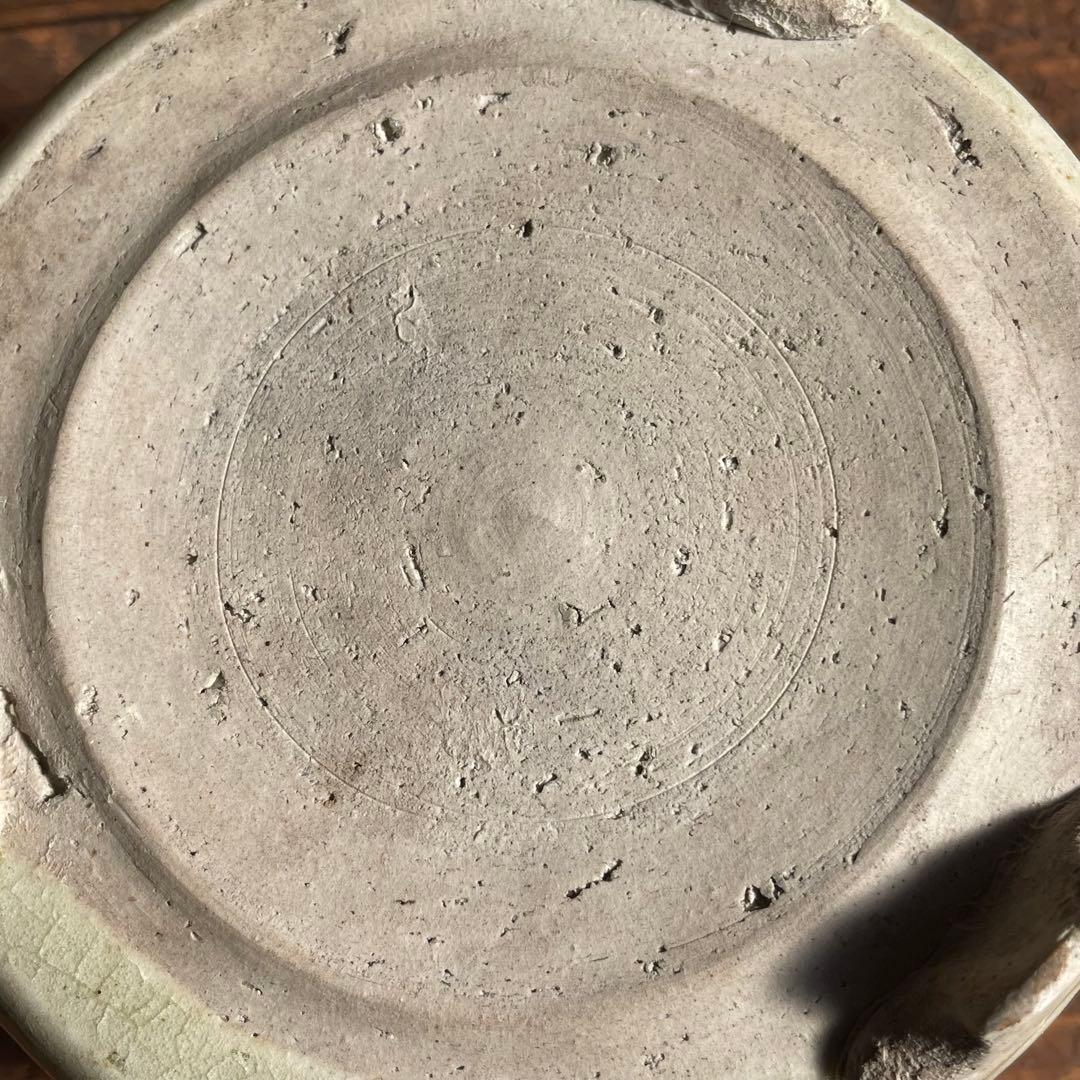 御深井三足香炉 江戸時代 御深井焼 古美濃 古瀬戸 灰釉陶器 骨董 古美術