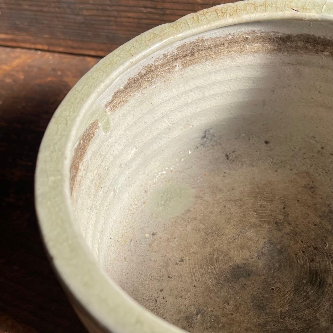 御深井三足香炉 江戸時代 御深井焼 古美濃 古瀬戸 灰釉陶器 骨董 古美術