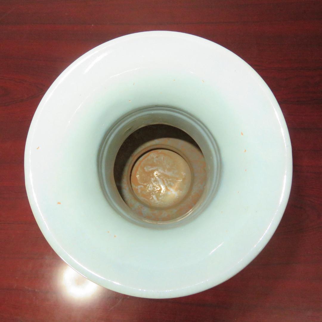 花瓶 青磁 双耳 花器 花生 銘