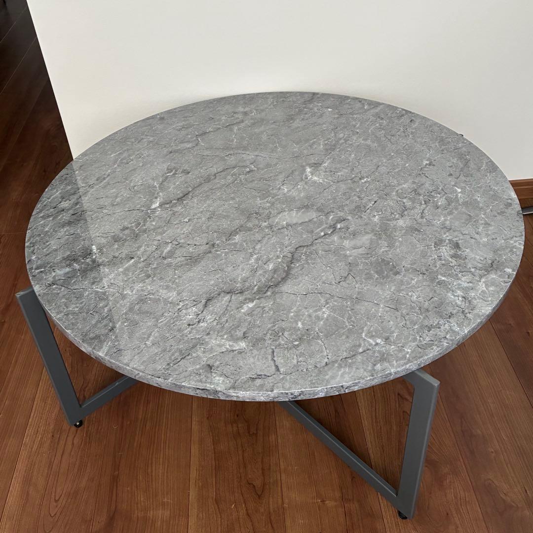 【最安値！】　ローテーブル　サイドテーブル　モダンテーブル　桜屋工業　マーブル柄
