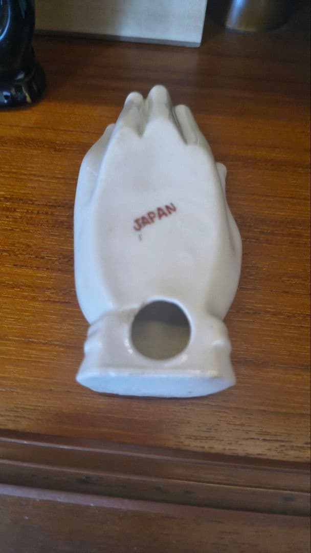 ヴィンテージ 陶器 ハンドディッシュ JAPAN刻印 金彩 ハンドモチーフ