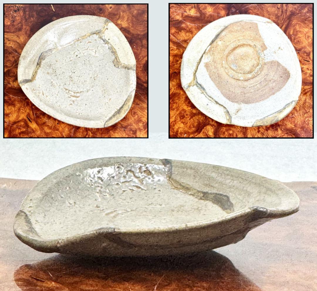 桃山時代 古唐津皿 発掘品 古茶碗 ウブ品 入手困難 骨董 時代物WWTT390