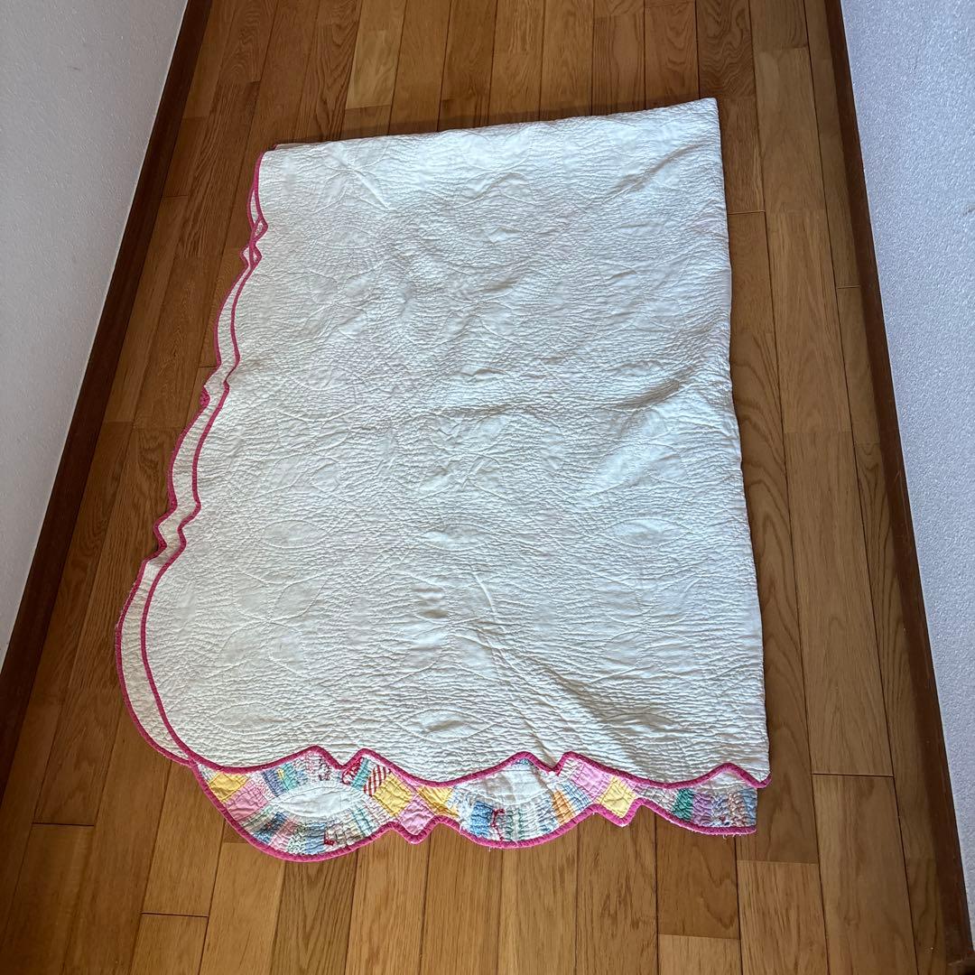 【稀少】【美品】アメリカンアンティーク⭐︎ダブルウエディング　約224×166cm