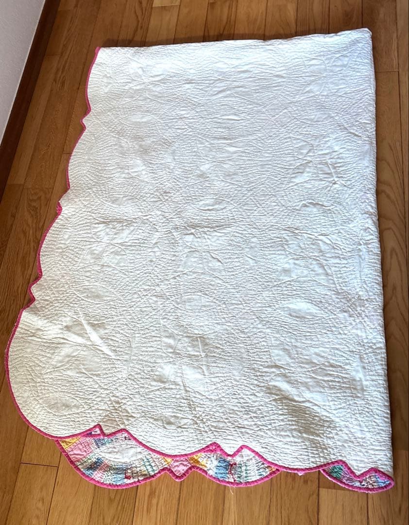 【稀少】【美品】アメリカンアンティーク⭐︎ダブルウエディング　約224×166cm