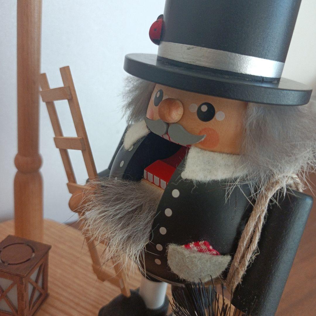 くるみ割り人形〈煙突掃除夫と街灯〉リヒャルトグレーザー ザイフェン ランプ付置物