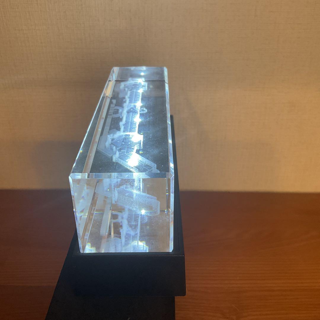 JR東京駅　限定LED付きクリスタルアート 立体彫刻