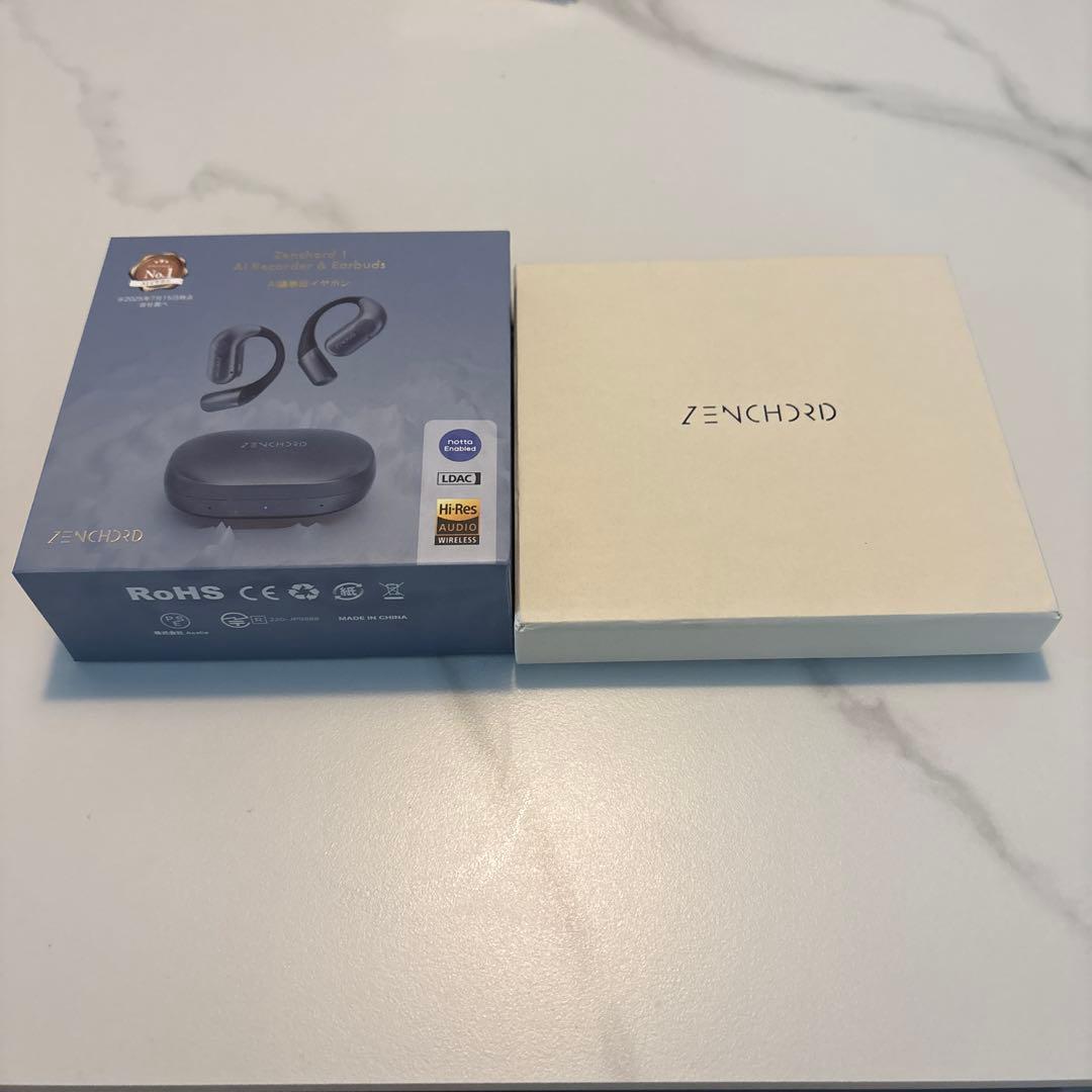 ZENCHORD ワイヤレスイヤホン グレー 充電ケース付き