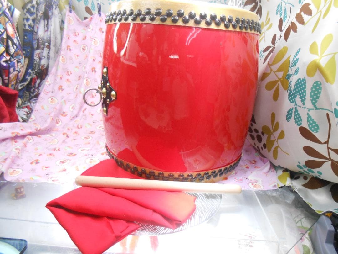 新品未使用(送料無料)28.500円エイサー大太鼓39cmサージ/モス布撥付き