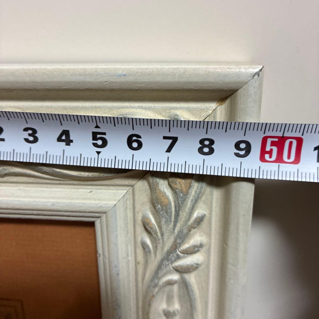 フランスアンティーク貴婦人版画　マーブル額装　最大サイズ