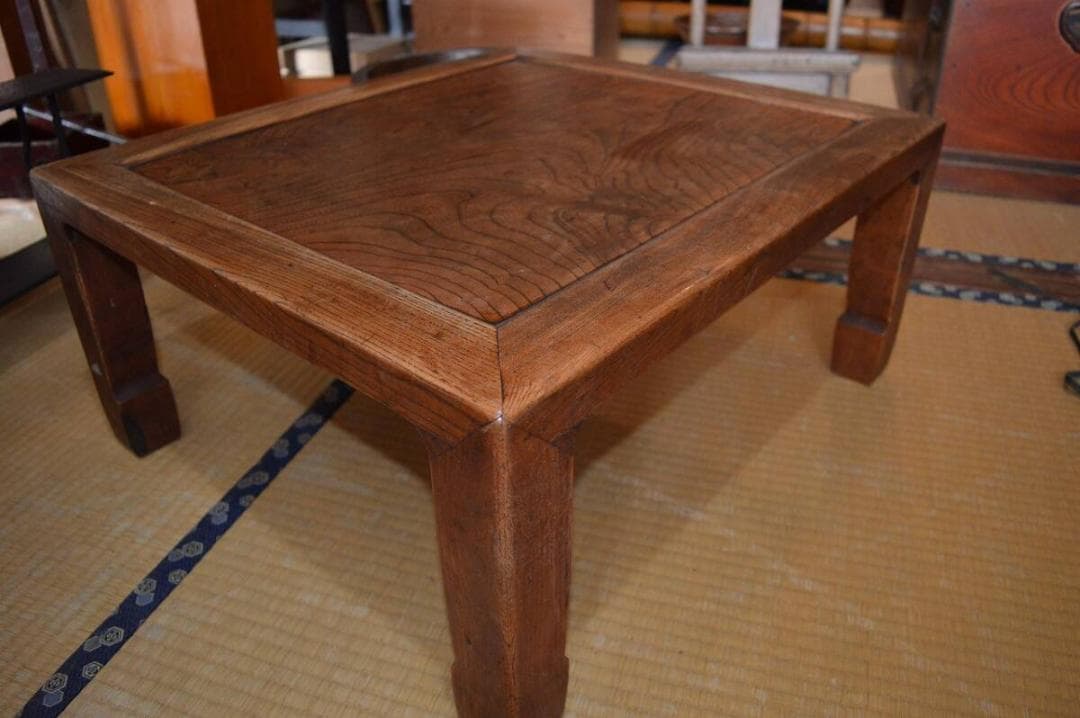 骨董古民具　時代小型机　無垢材