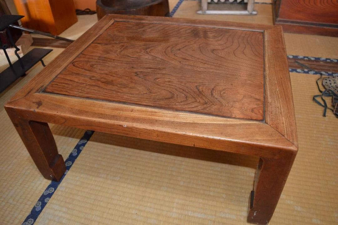 骨董古民具　時代小型机　無垢材