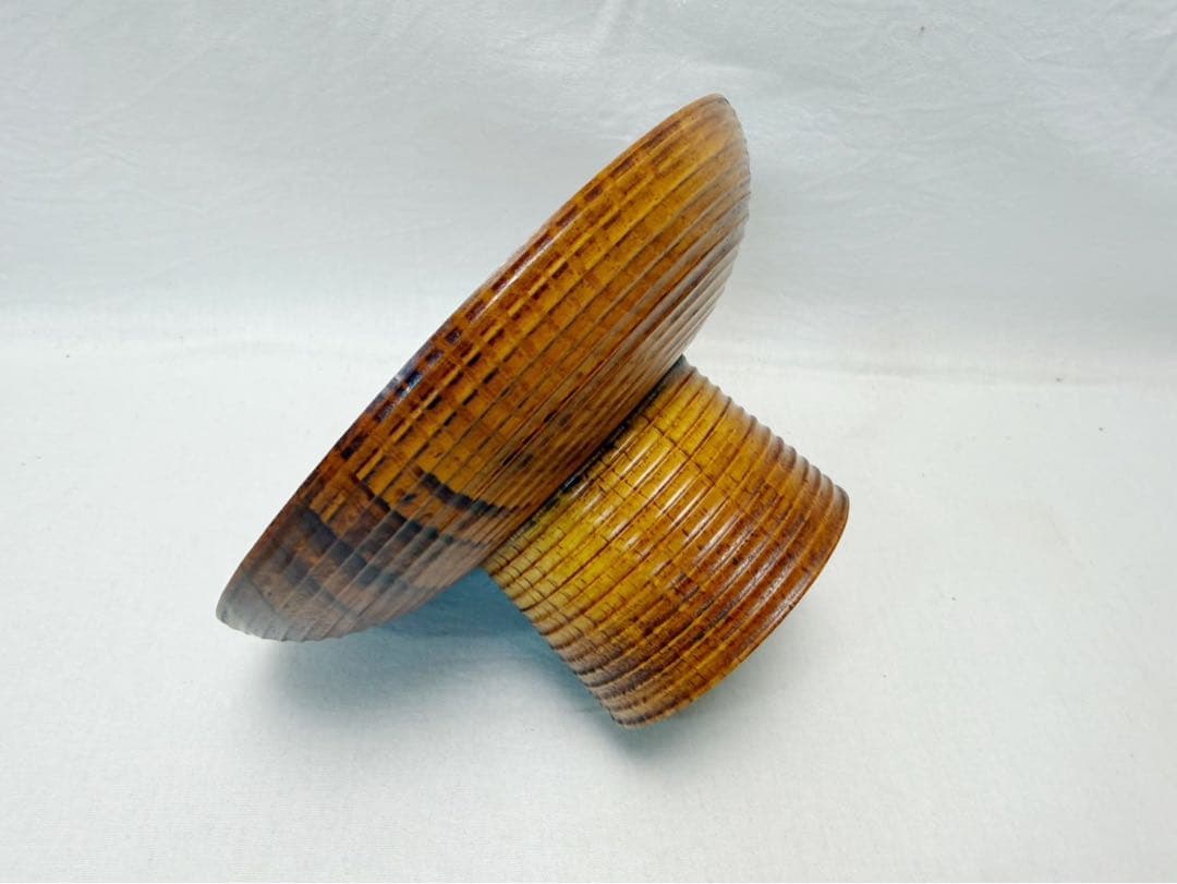 未使用 茶道具 聴松庵 单瓢庵 乾豊助 遺棗松以造 独楽干菓子盆 高杯 共箱