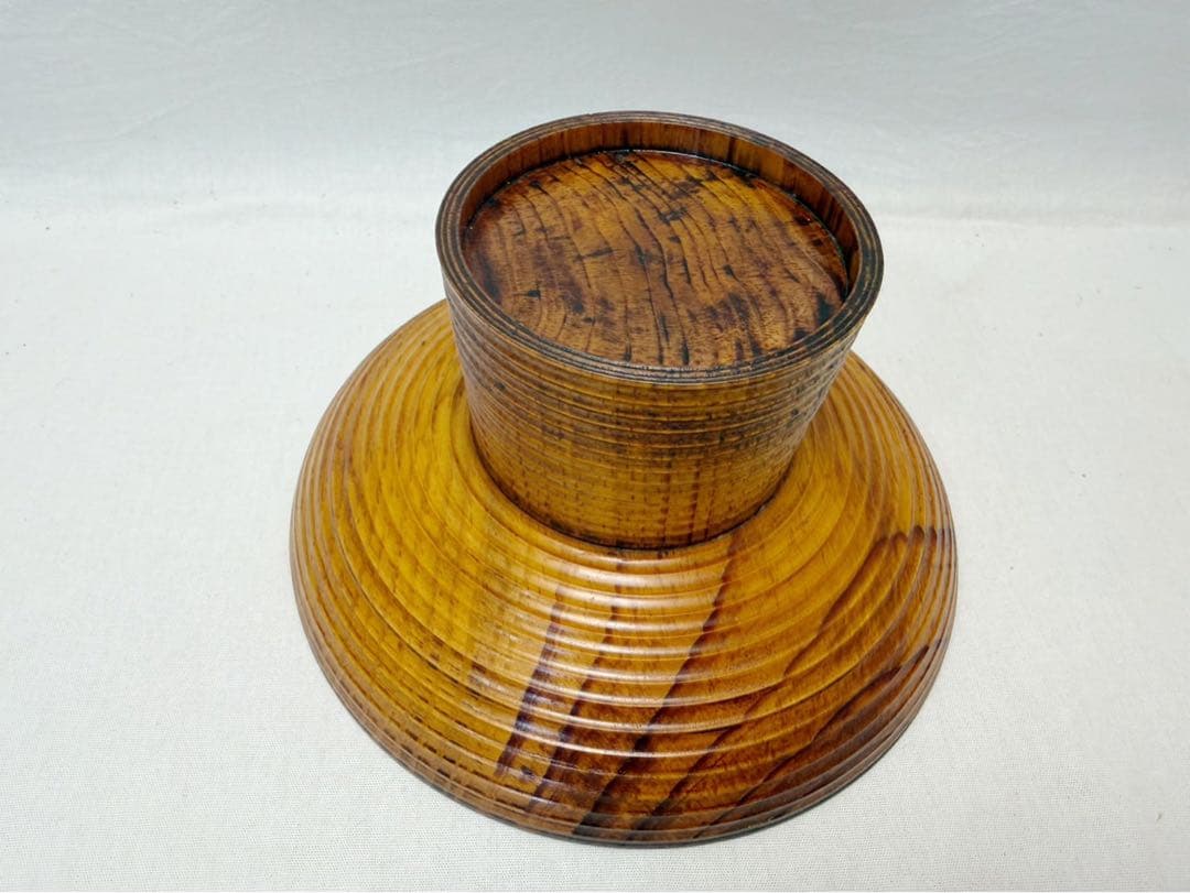 未使用 茶道具 聴松庵 单瓢庵 乾豊助 遺棗松以造 独楽干菓子盆 高杯 共箱