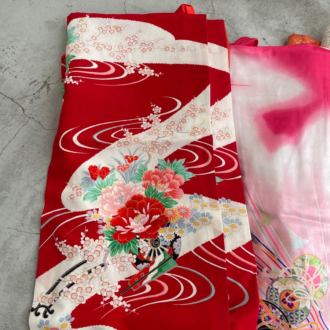 子供　七五三 アンティーク着物　リメイクセット