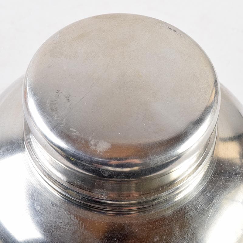 煎茶道具　浪華錫半造　上錫製　茶壷　茶心壷　約644ｇ　共箱　M　R8521