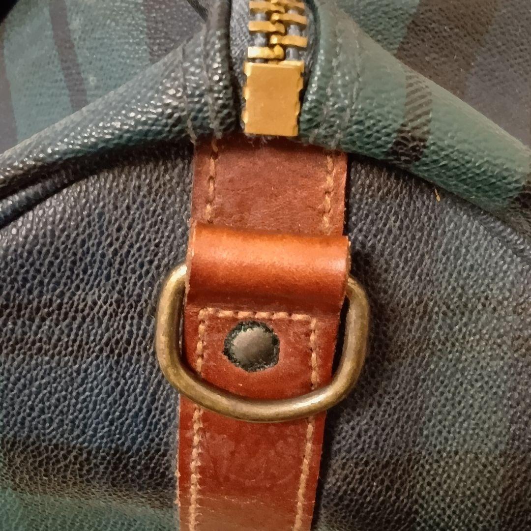 こ*う様 【ポロラルフローレン】ボストンバッグ グリーン・ネイビー チェック柄