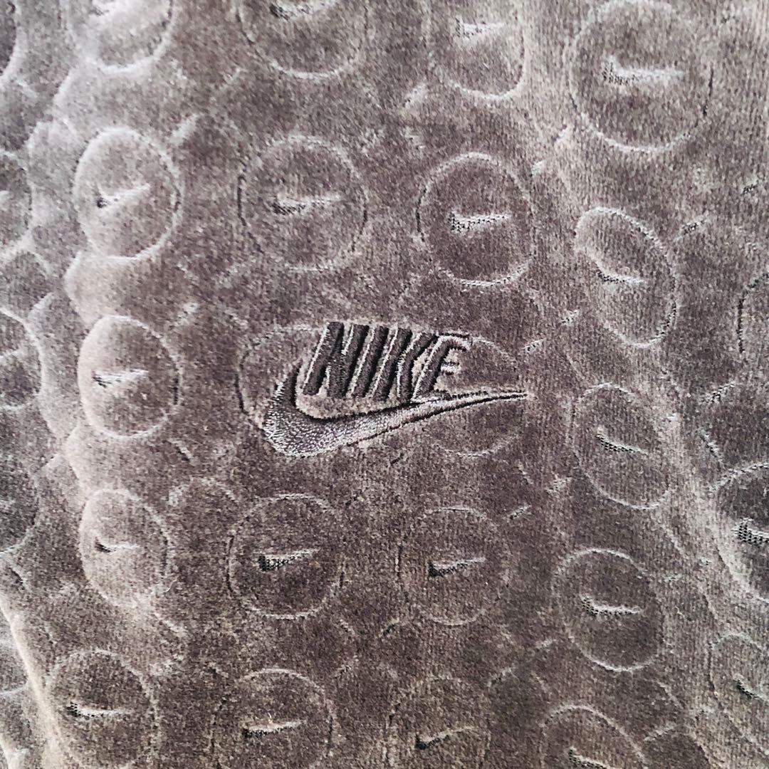 【希少XLサイズ】シュプリーム ナイキ コラボ ベロア トラックジャケット 黒