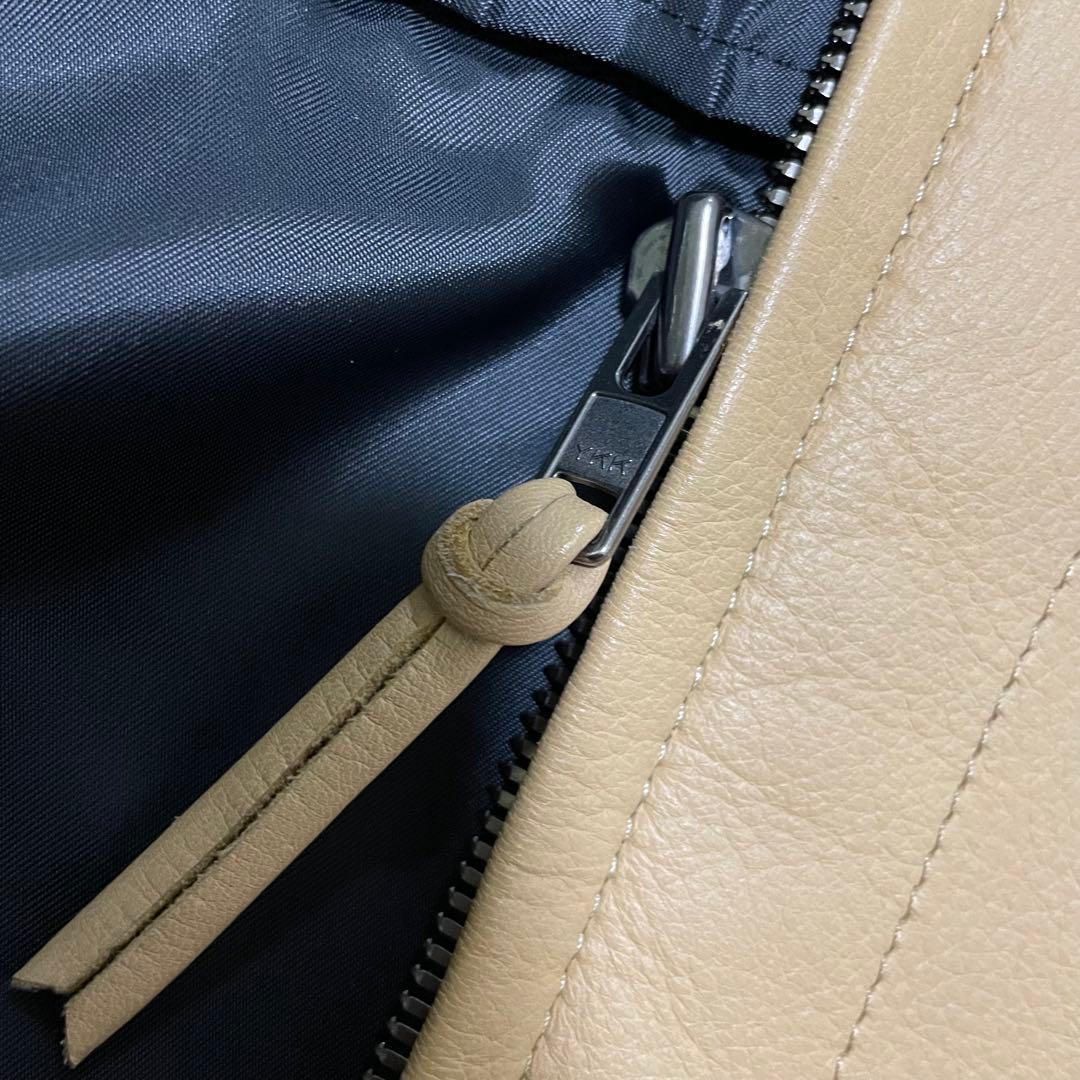 美品 クシタニ 最高級 ディアスキンジャケット サンドベージュ M 本革