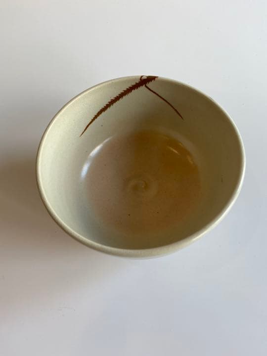 赤絵海老茶碗　膳所焼岩崎新定造　茶道具