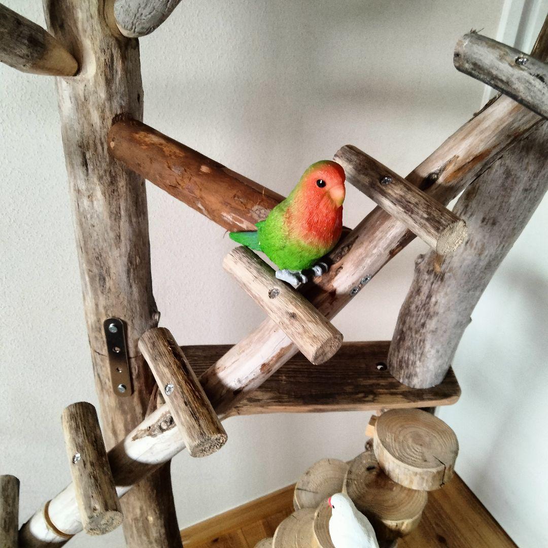 まっきー バードアスレチックジム大型 天然木 自然木 止まり木 インコ