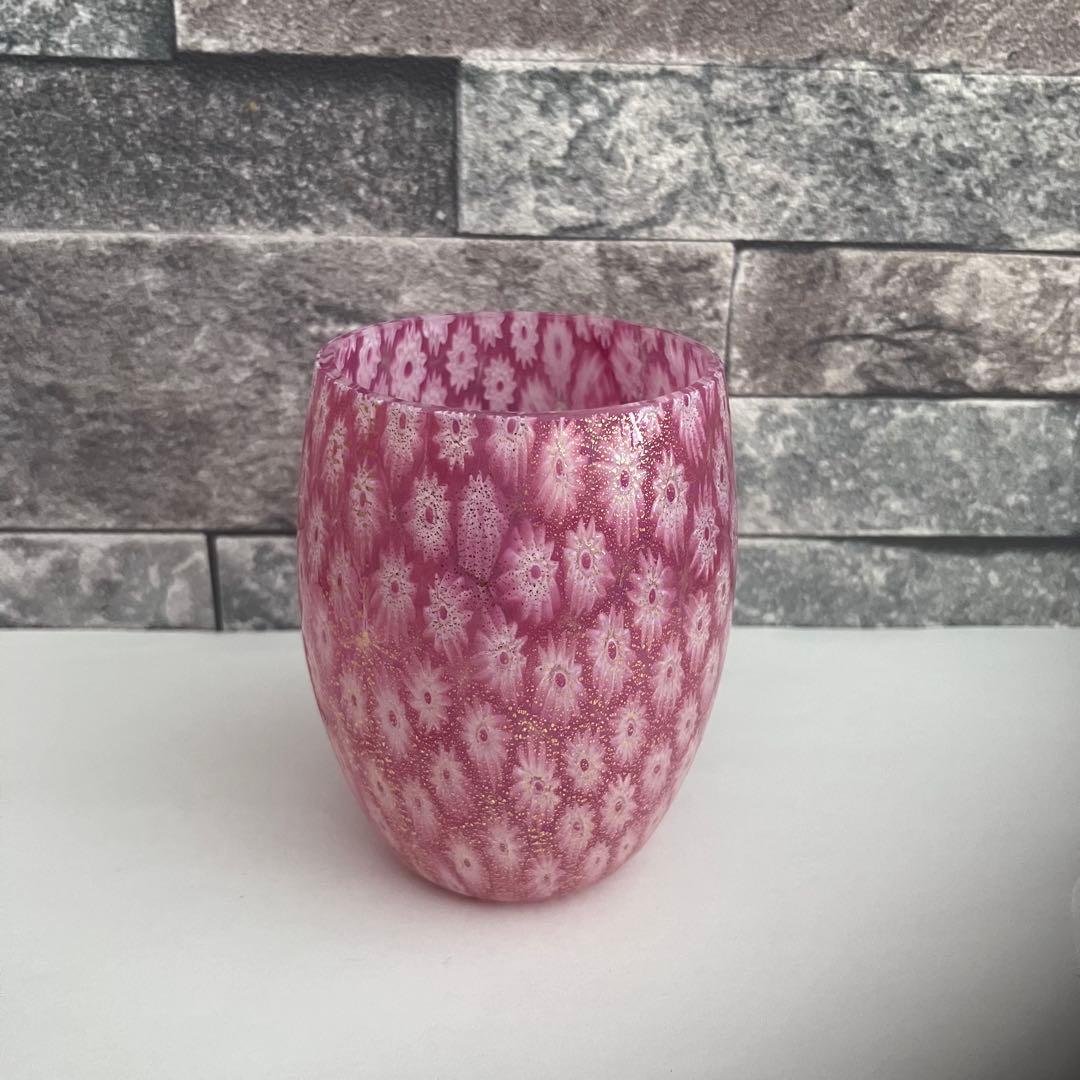 ベネチアンガラス　murano ムラーノ　ミルフィオリ　プレート　グラス