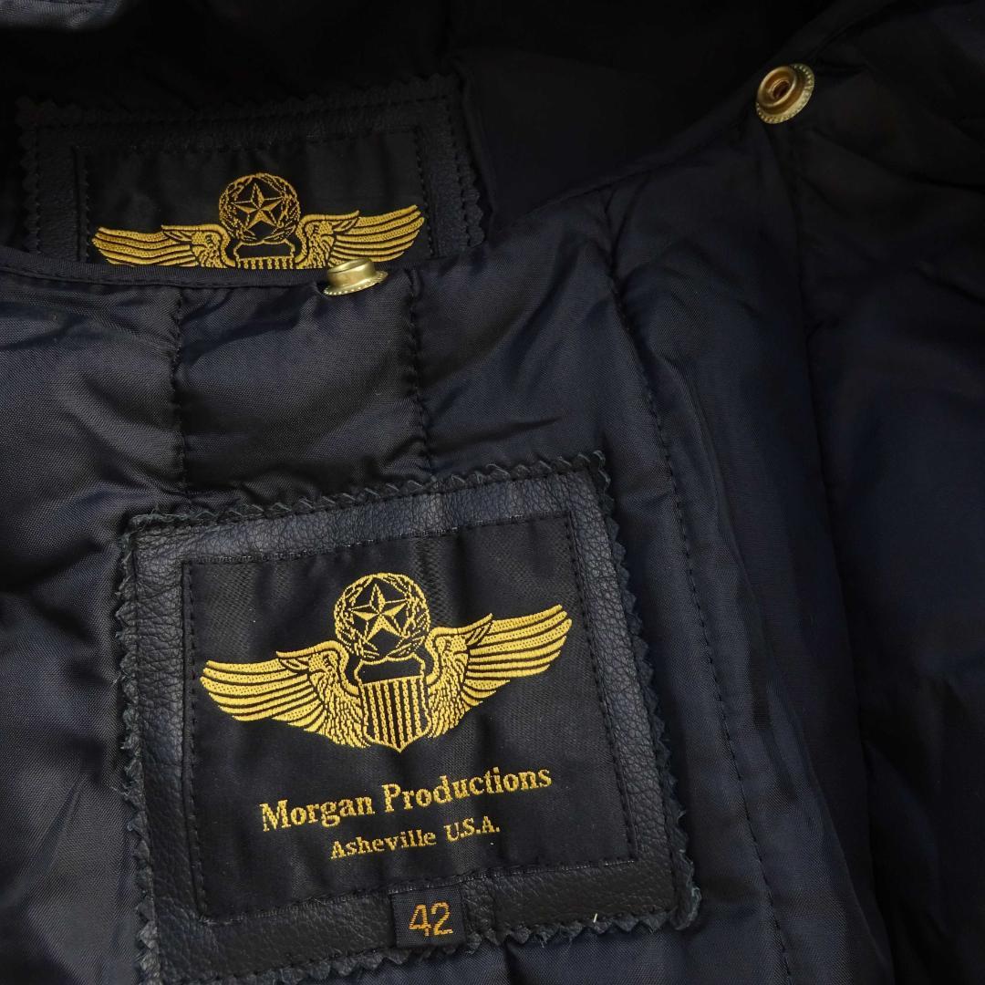 超美品モーガン メンフィスベルライダース 革ジャン本革レザー 灰42 中田商店