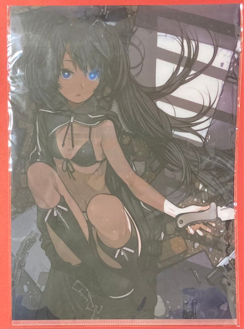 【新品】ブラック★ロックシューター Ｔシャツ(XL)　クリアファイルセット