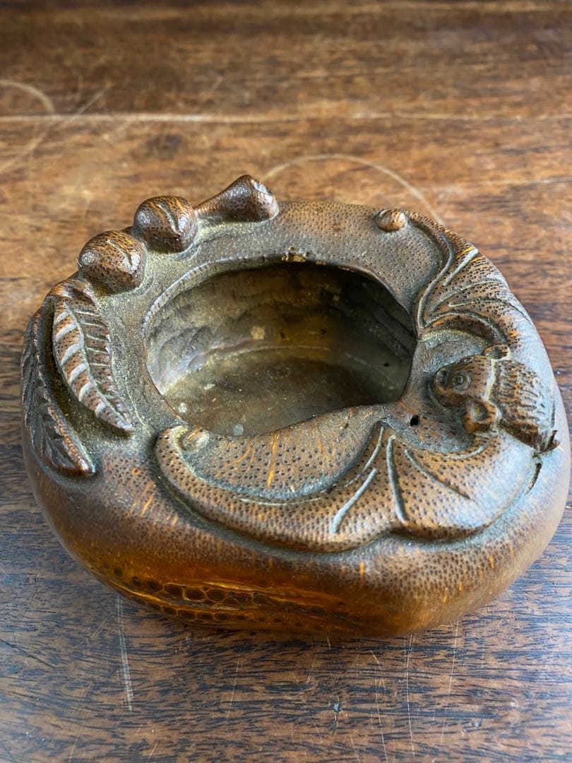 竹製灰皿　水滴　2個セット