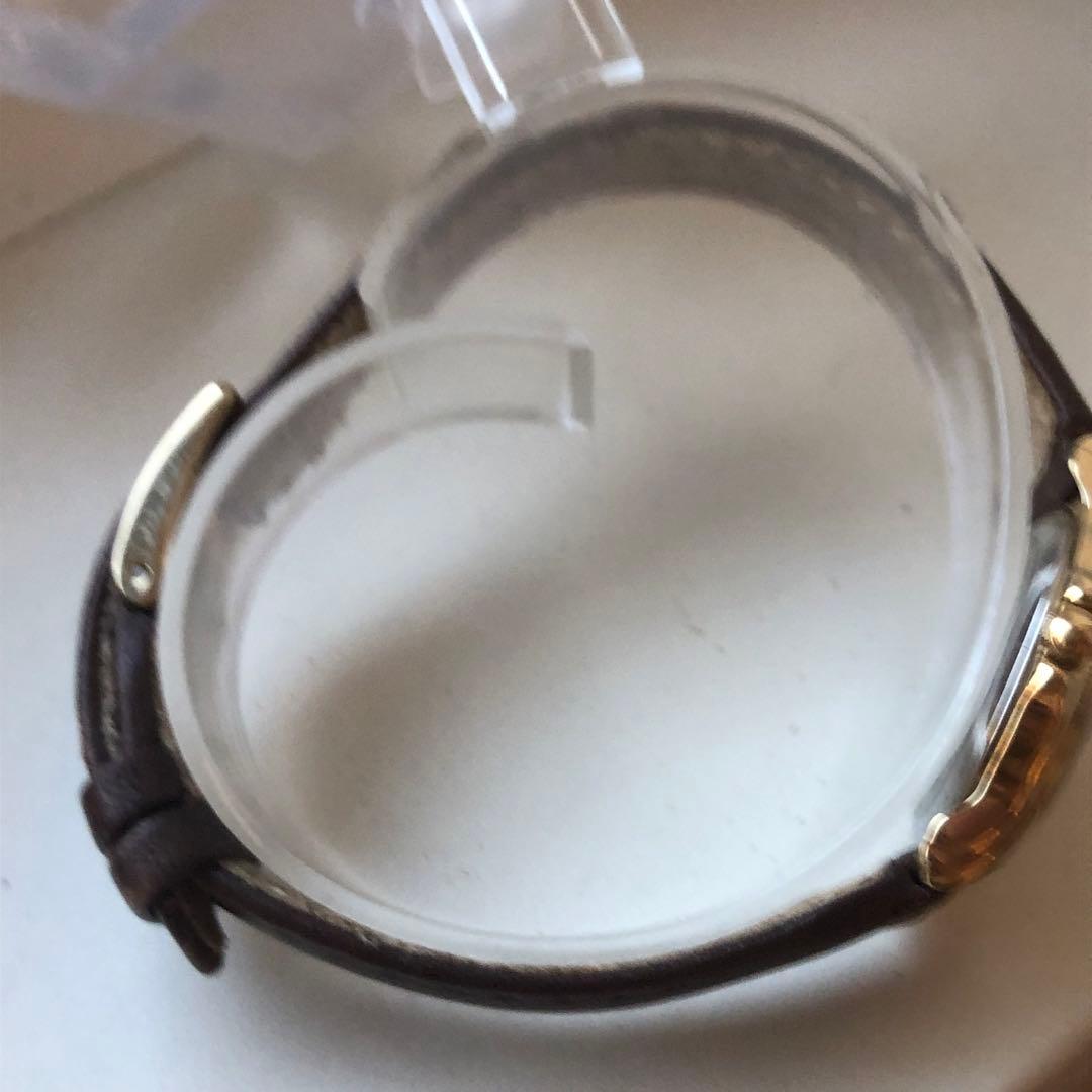 Burberry ホース　電池新品　アナログ時計 ブラウンレザー