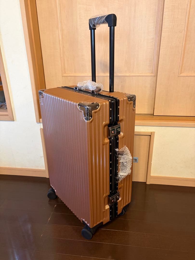 【新品未使用】C.jutro スーツケース フレームタイプ Mサイズ キャメル色