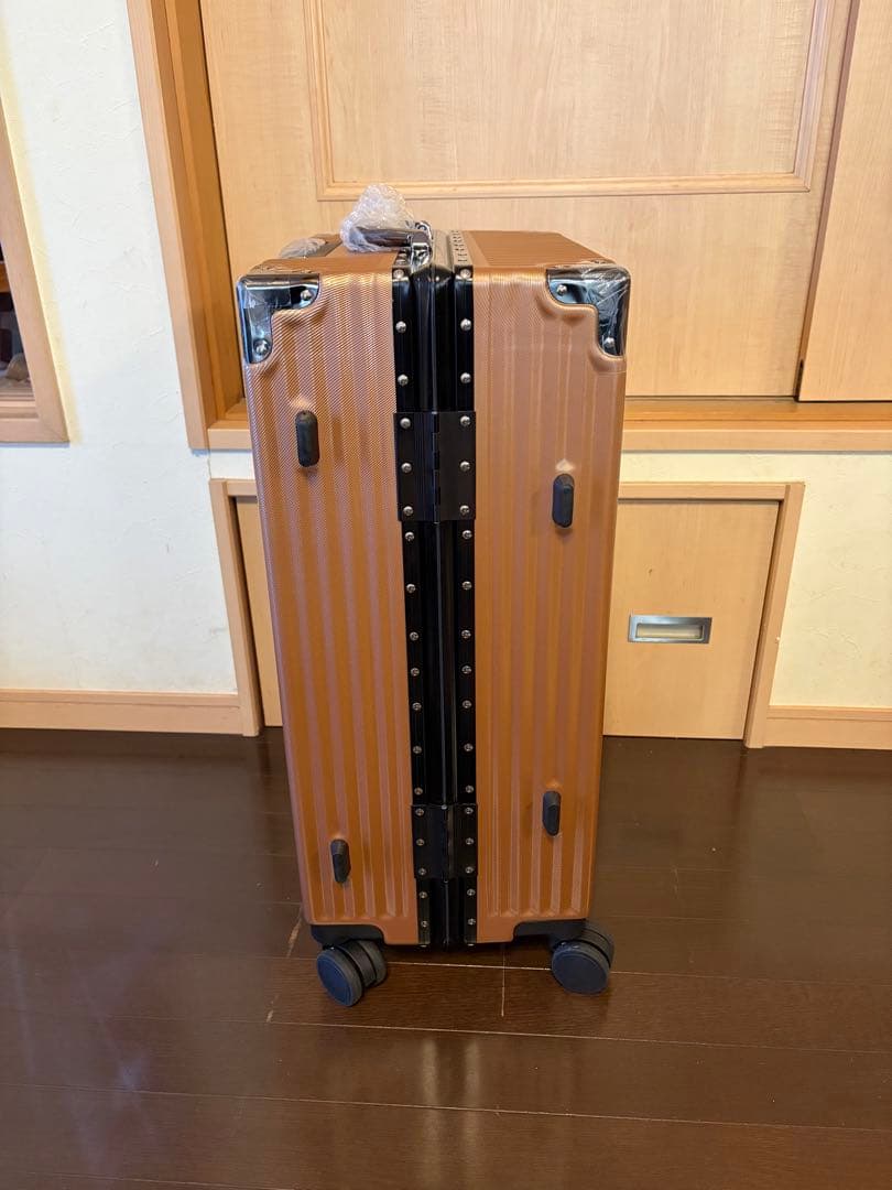 【新品未使用】C.jutro スーツケース フレームタイプ Mサイズ キャメル色