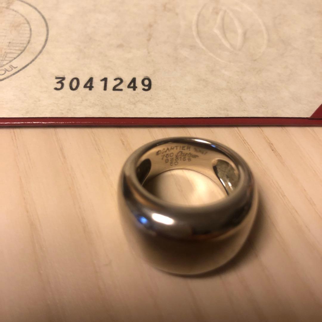 Cartier 18金 シンプルリング 証明書付き
